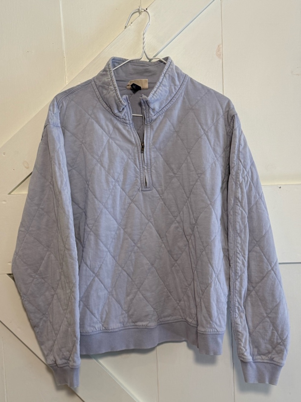 Universal Thread Quilted 1/4 Zip Pullover Sweatshirt Light Blue Large